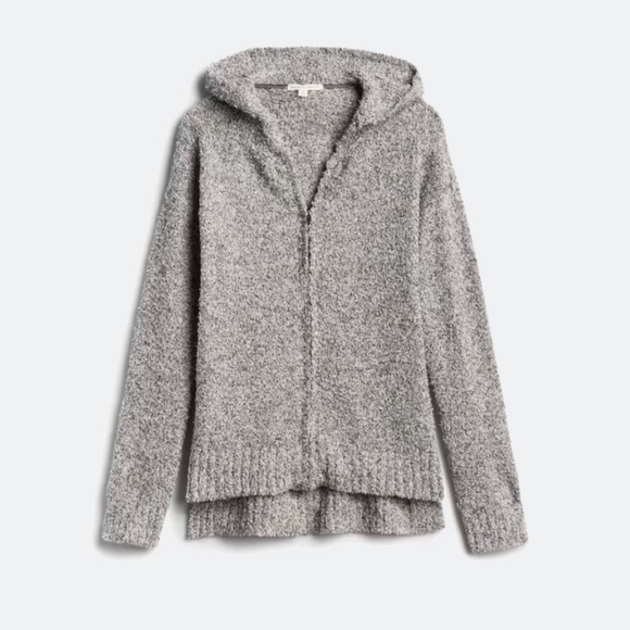 Women's Zip Up Cardigan, M, EUC, Hood, Heather gray - Picture 1 of 11